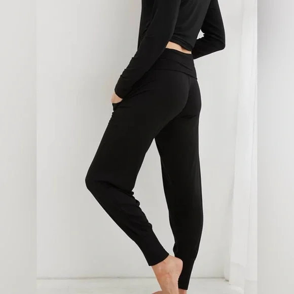 aerie Pants Jumpsuits Aerie Real Soft Foldover Jogger Poshmark